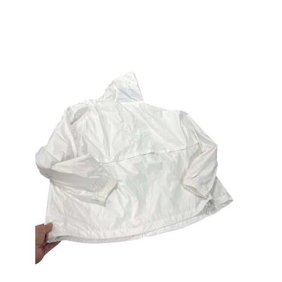 Nike Womans White Hooded Windbreaker Light Rain Jacket SZ 3X SKU 9454 - Picture 9 of 11